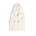 Hooded Sleeveless Fake Fur Vest Off White E20H30_101