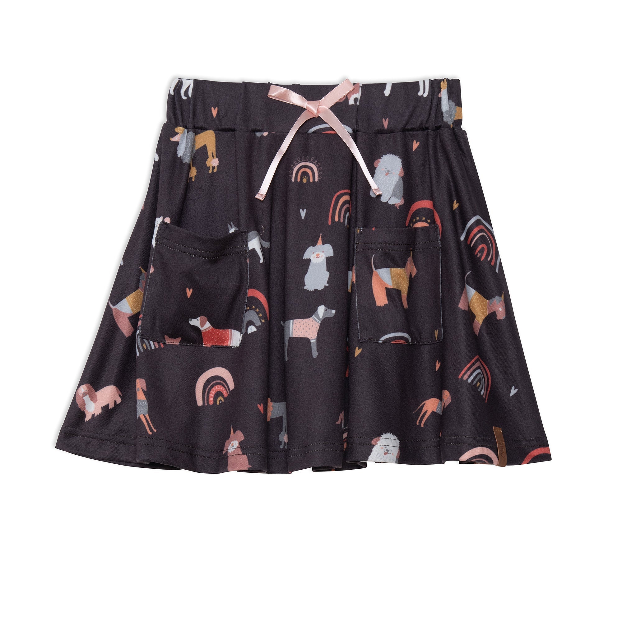 Printed Poodles Flared Skirt E20J80_042