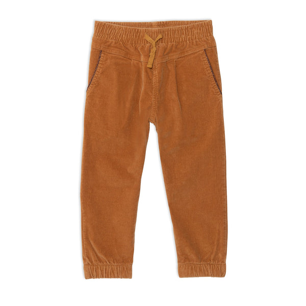 Corduroy Pant With Elastic Cuff Ocher E20K20_855