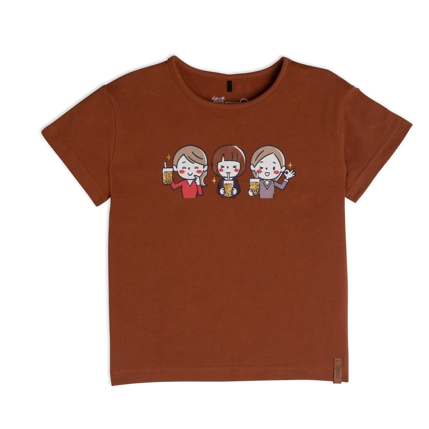 Short Sleeve T-Shirt Ocher Print E20L71_961