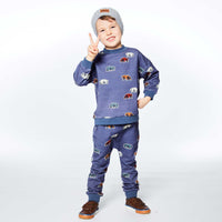 Printed Fleece Pant With Bears E20T23_450