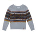 Jacquard Knitted Sweater Top Grey, Blue And Yellow E20UT76_195