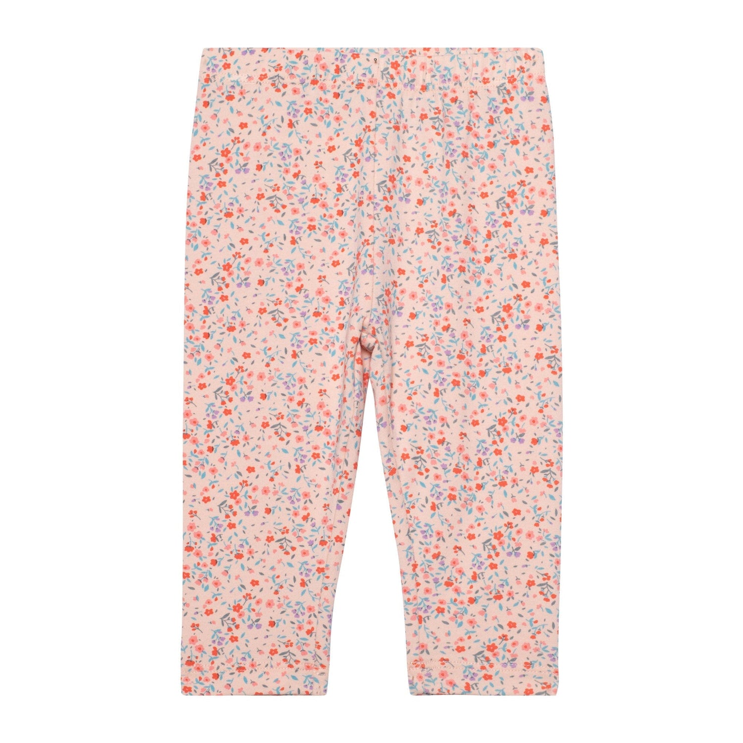 Organic Cotton Printed Tunic & Leggings Set Peach & Pink Little Flowers - E30A13_635