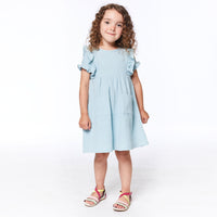 Sleeveless Dress With Frill Greyish-Green - E30E90_434