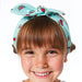 Organic Cotton Printed Knotted Headband Aqua Cherry - E30FHB_045