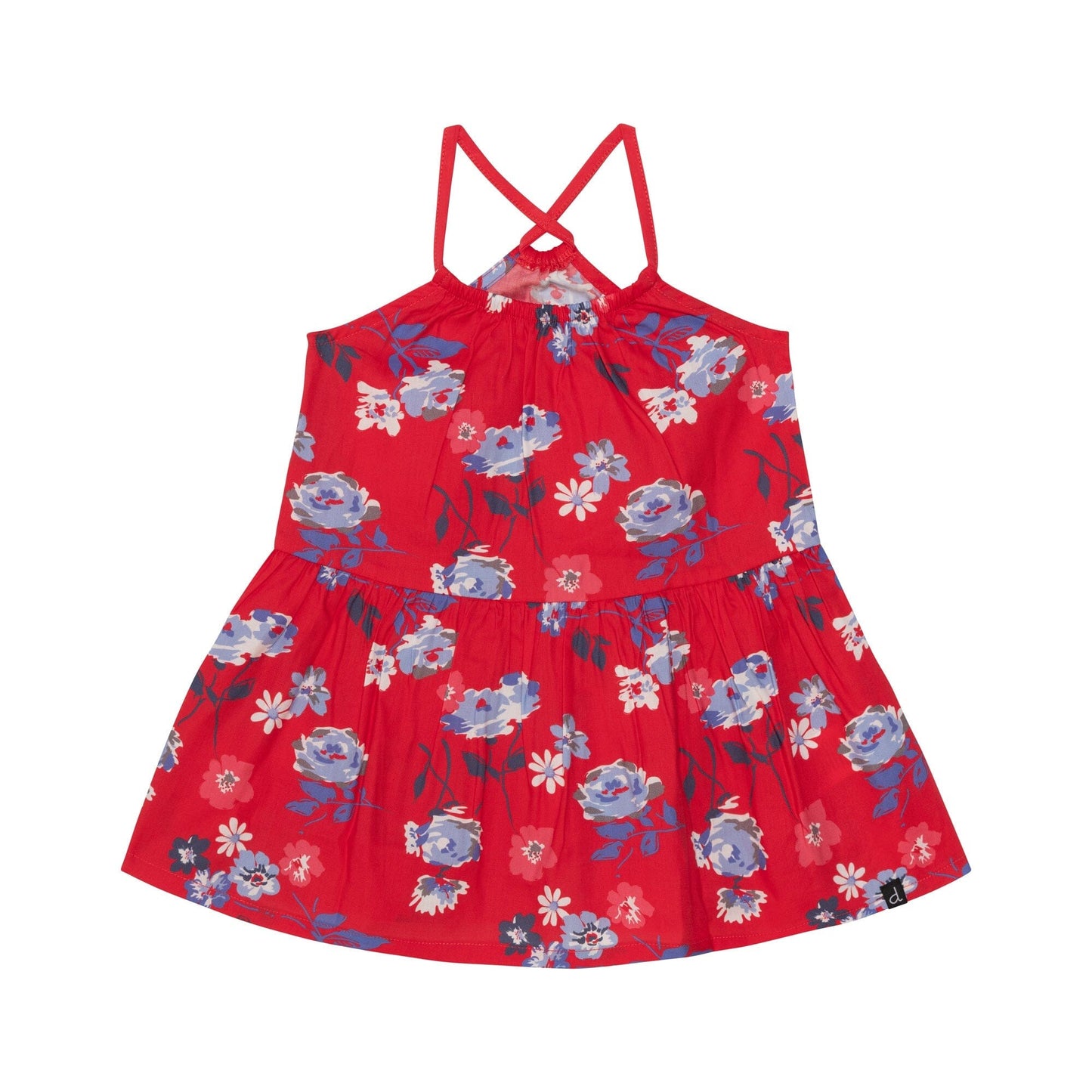 Printed Sleeveless Tunic Red Flowers - E30G15_051