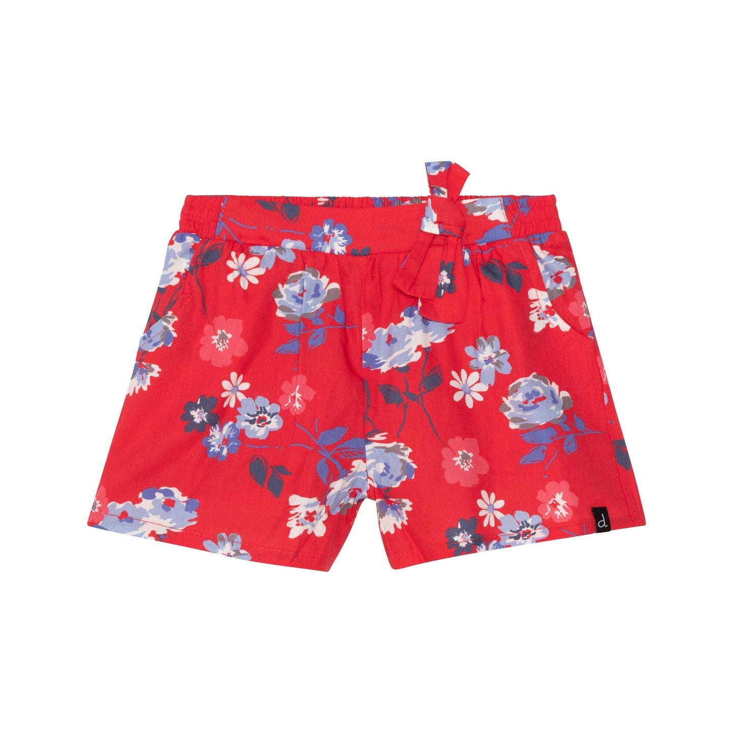 Printed Short With Bow Red Flowers - E30G26_051