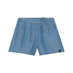 Short With Bow Blue Chambray - E30G26_098