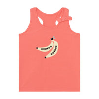 Organic Cotton Graphic Knot Tank Top Coral - E30I71_826