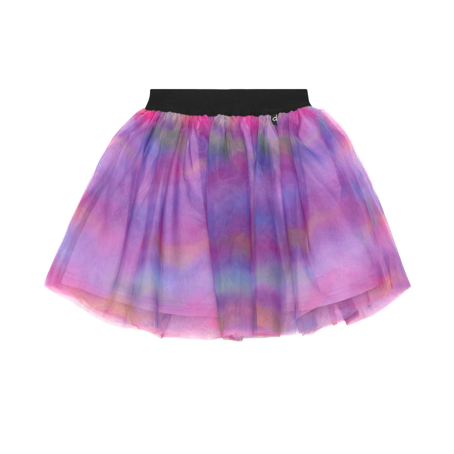 Printed Tulle Skirt Multicolor Waves - E30J80_087