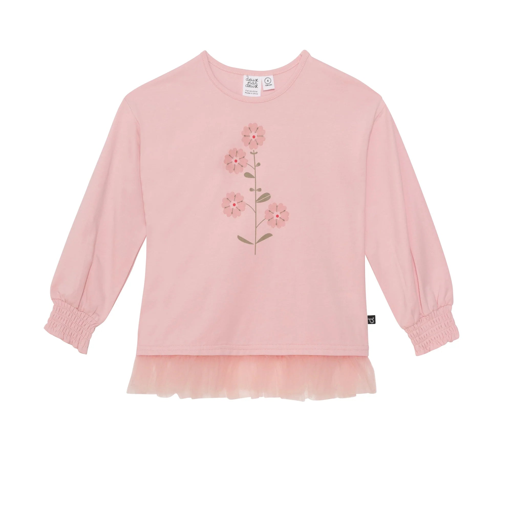 Long Sleeve Graphic Top Light Pink - E30M73_620