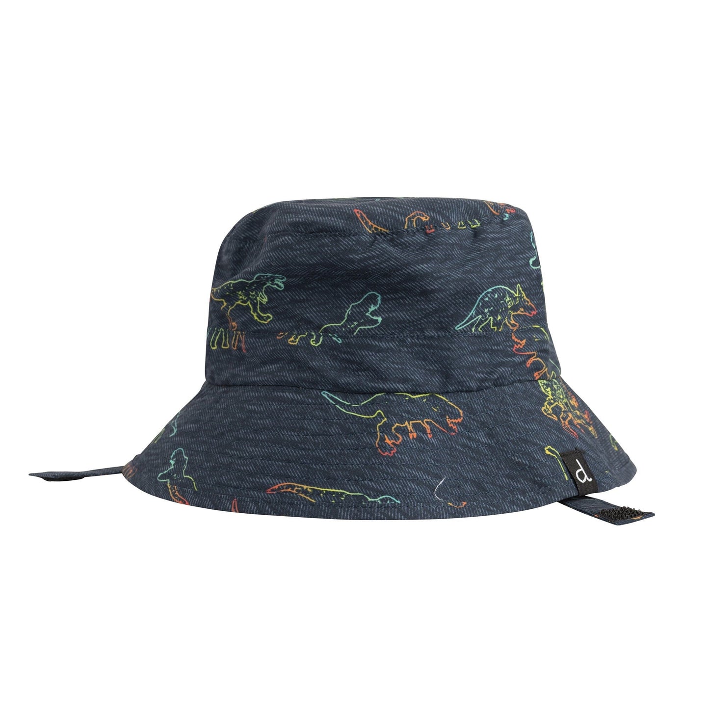 Printed Beach Hat Black Dinosaurs - E30NBC_000