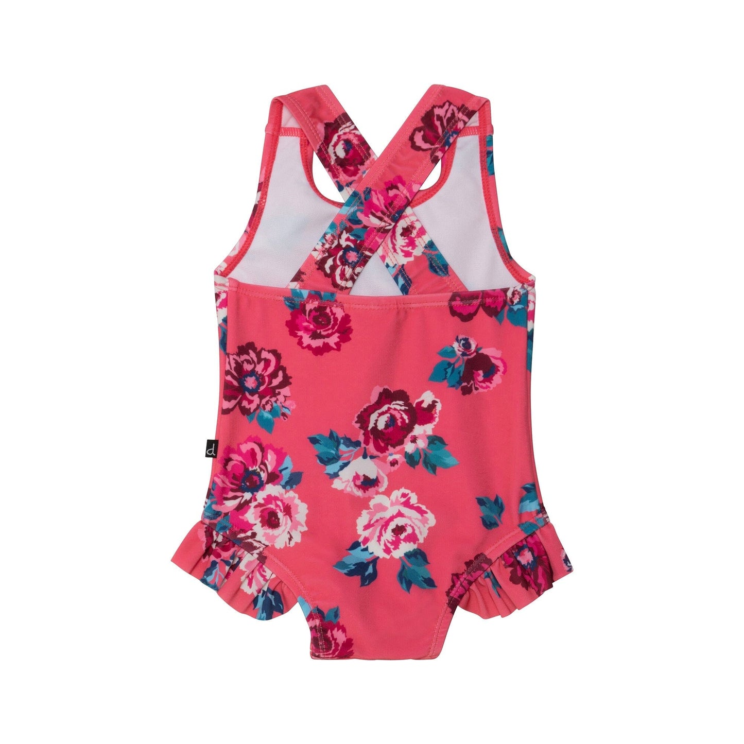 Printed One Piece Bathing Suit Pink Roses - E30NG10_000