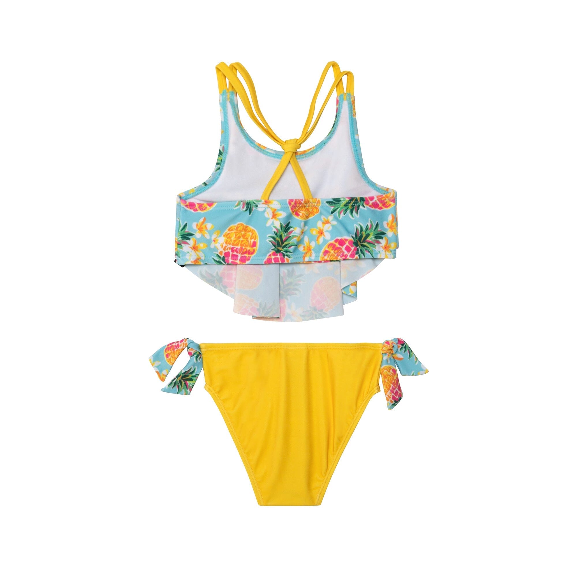 Printed Two Piece Swimsuit Blue Pineapple & Yellow - E30NG22_000