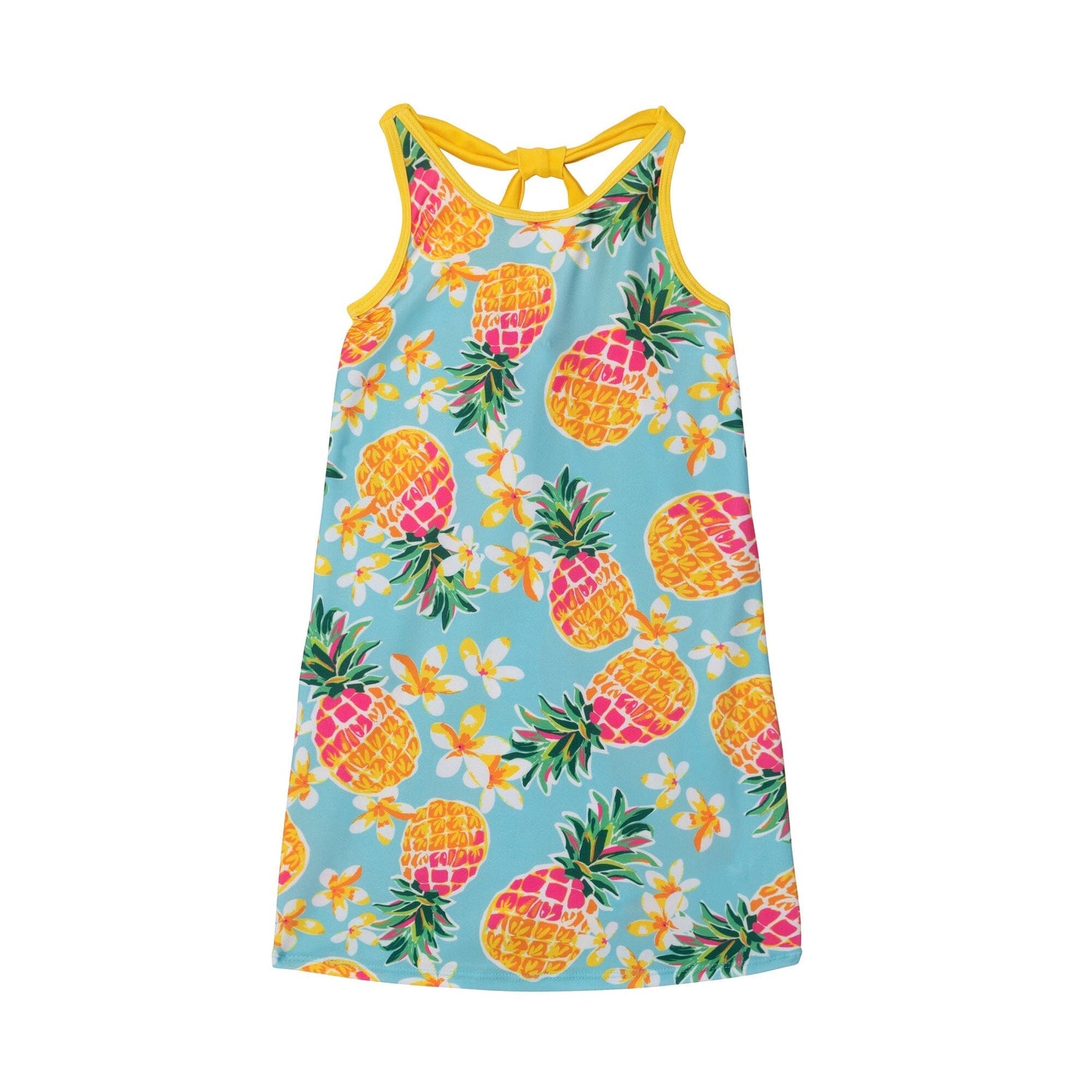 Printed Beach Dress Blue Pineapple - E30NG29_000