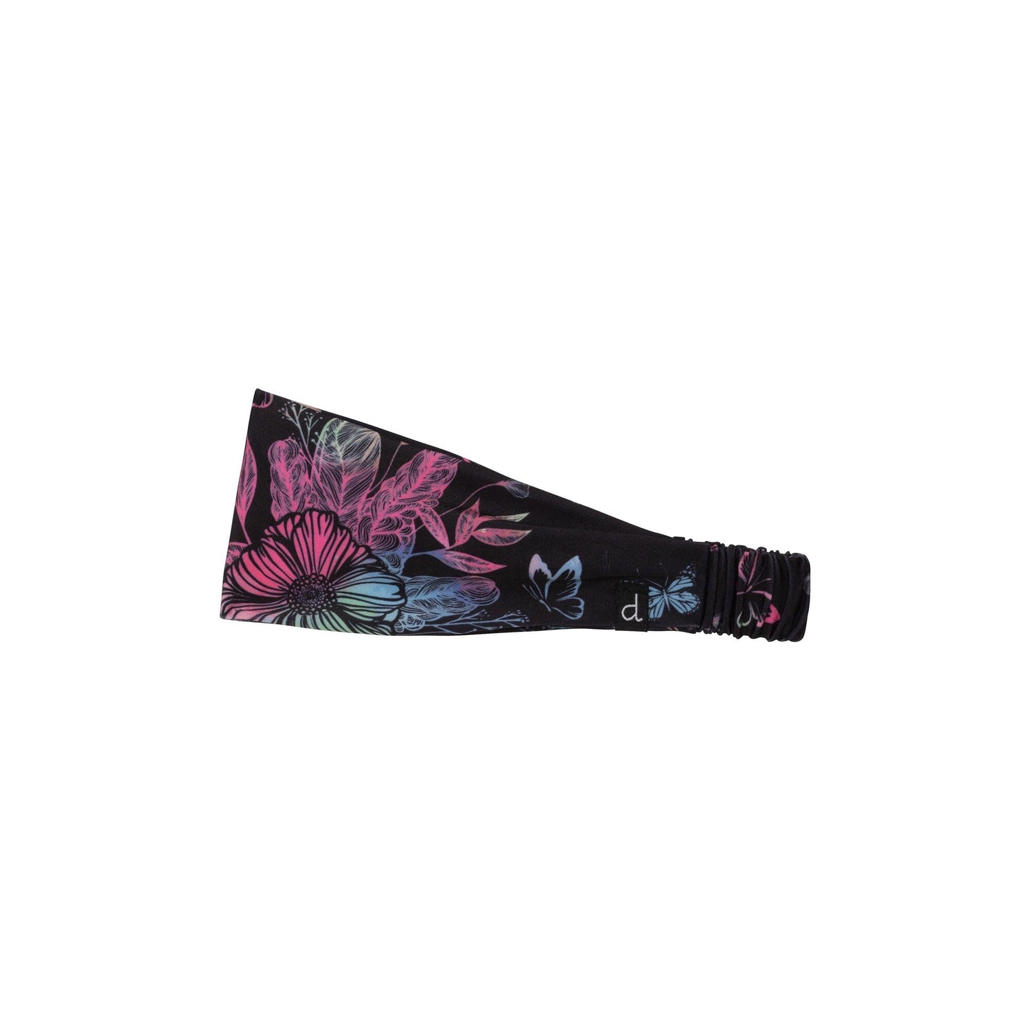 Printed Swimwear Headband Black Butterflies - E30NGHB_068