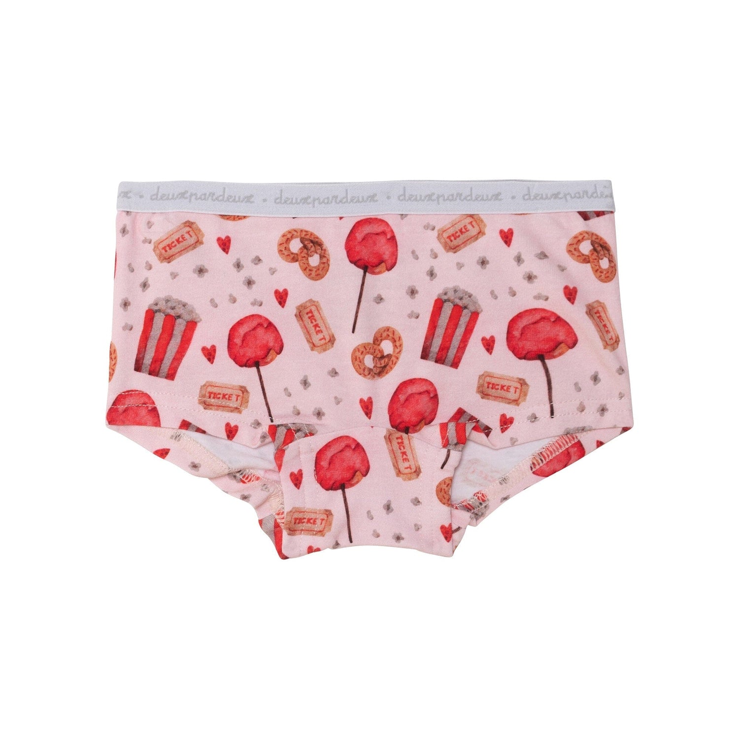 Printed Boyshort Pantie Light Pink Popcorn & Lollipop - E30PG60_032