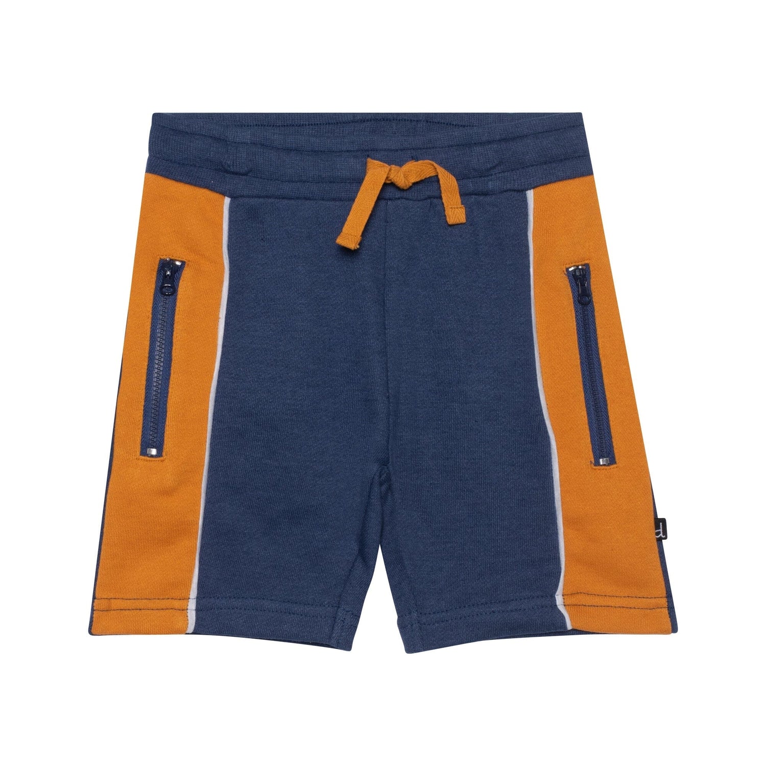 French Terry Short Navy Blue & Golden Yellow - E30S25_450
