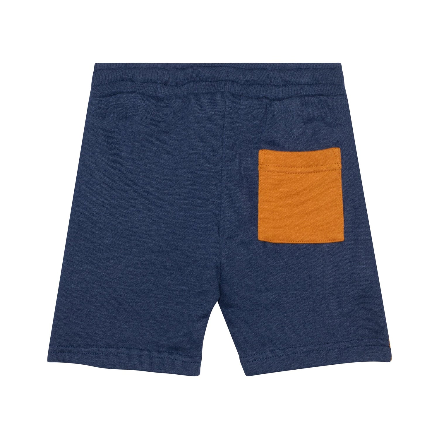 French Terry Short Navy Blue & Golden Yellow - E30S25_450