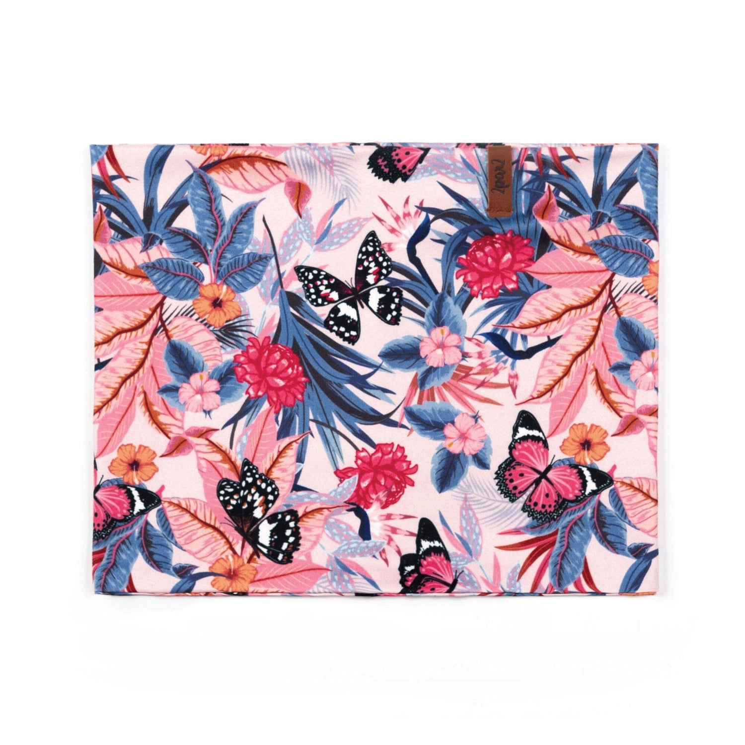 Printed Neck Tube Pink & Blue Butterflies - E30W21_002