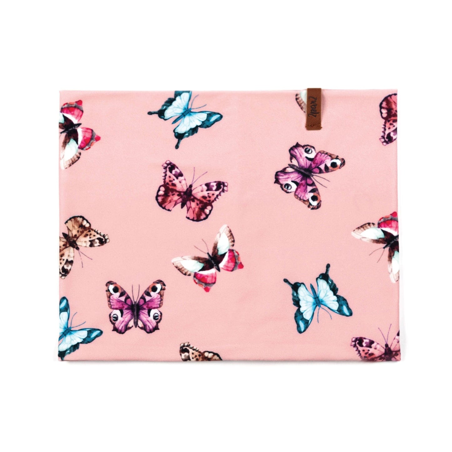 Printed Neck Tube Pink Watercolor Butterflies - E30W21_003