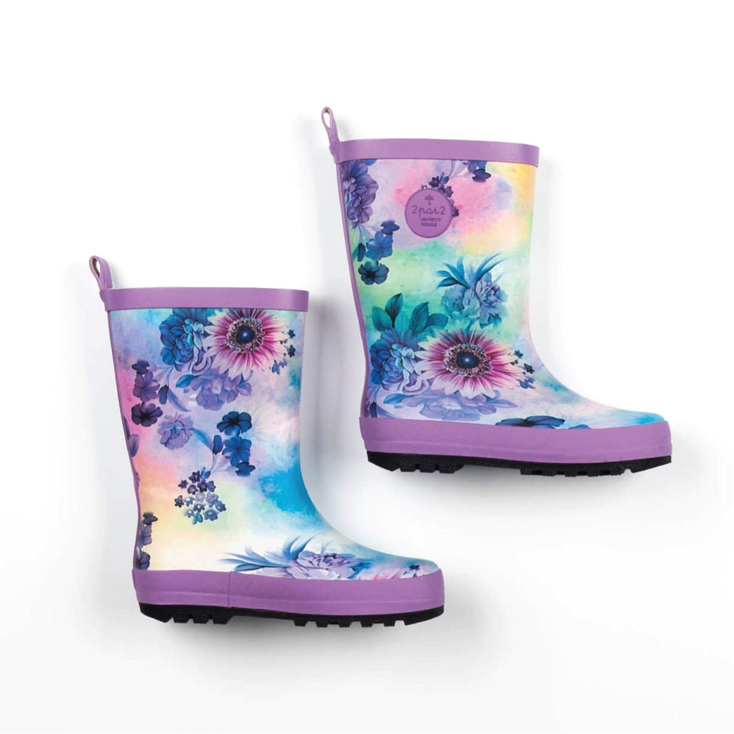 Printed Rain Boots Multicolor Flowers - E30WB_019