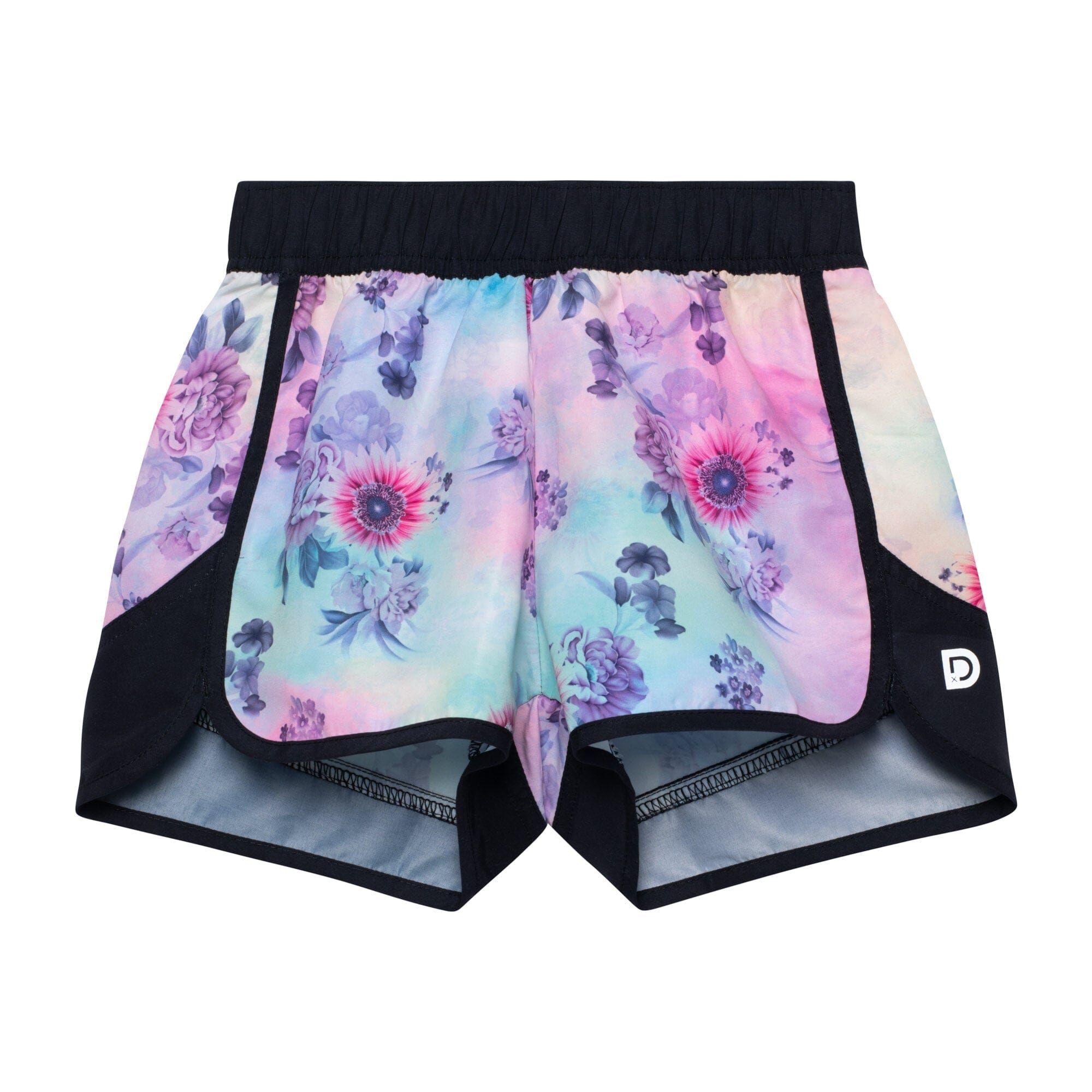 Printed Athletic Short Multicolor Flowers - E30X25_088